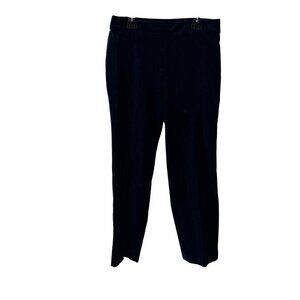 Kate Spade Navy Velvet Flat Front Capri Pants Womens Size 6